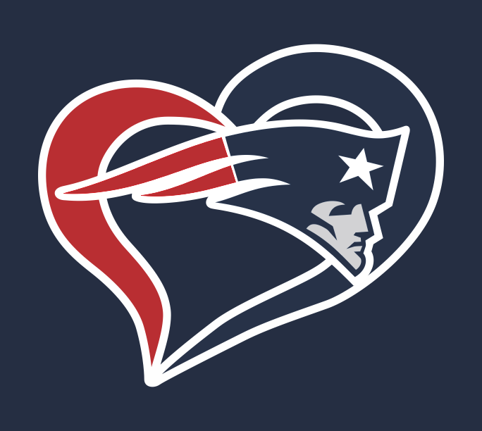 New England Patriots Heart Logo iron on paper